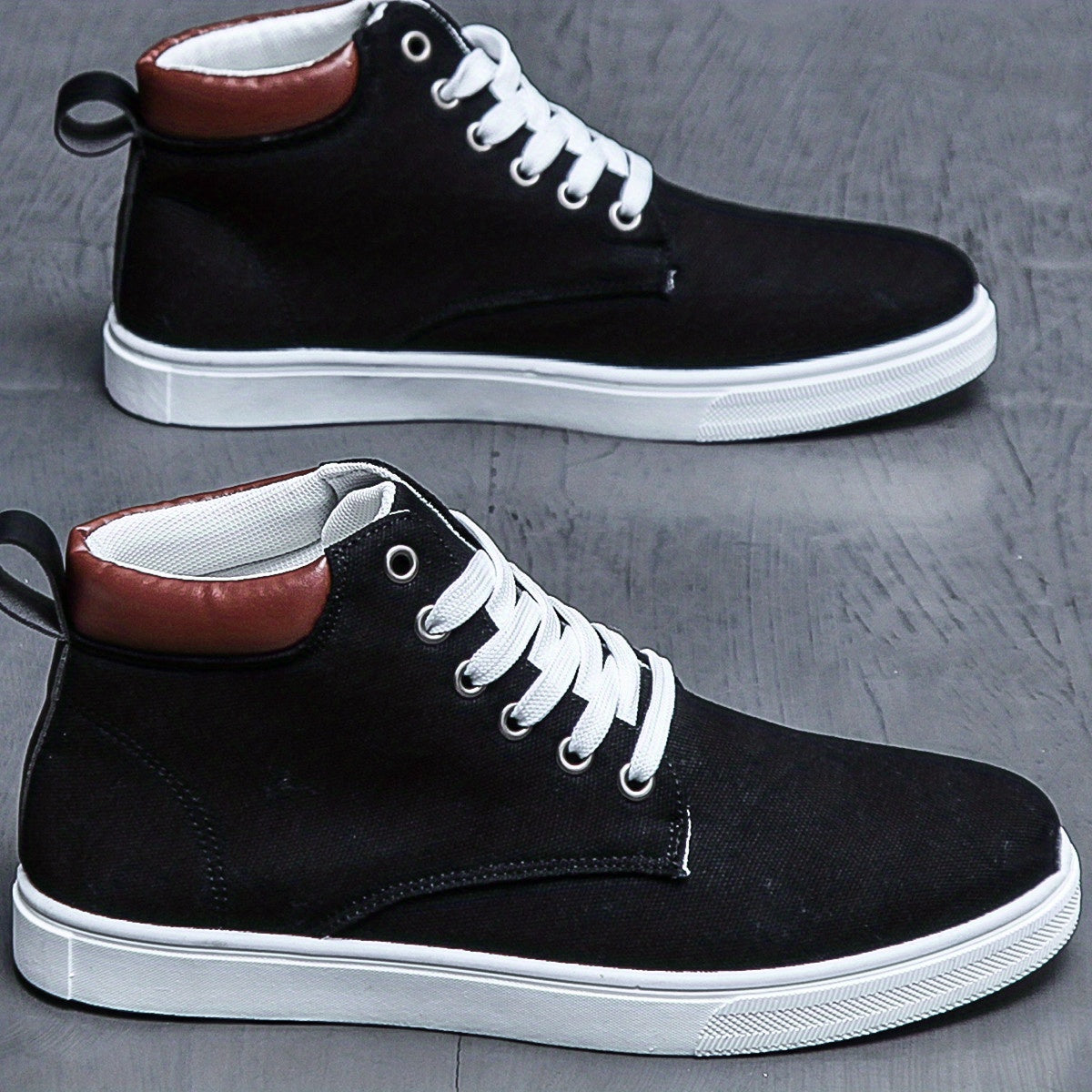 Canvas High Top Skate Shoes - Men's Lace-up Sneakers for Halloween